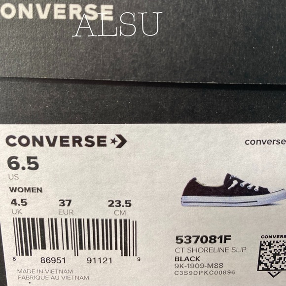 Converse Chuck Taylor Shoreline Slip Canvas BlackW - Picture 8 of 9